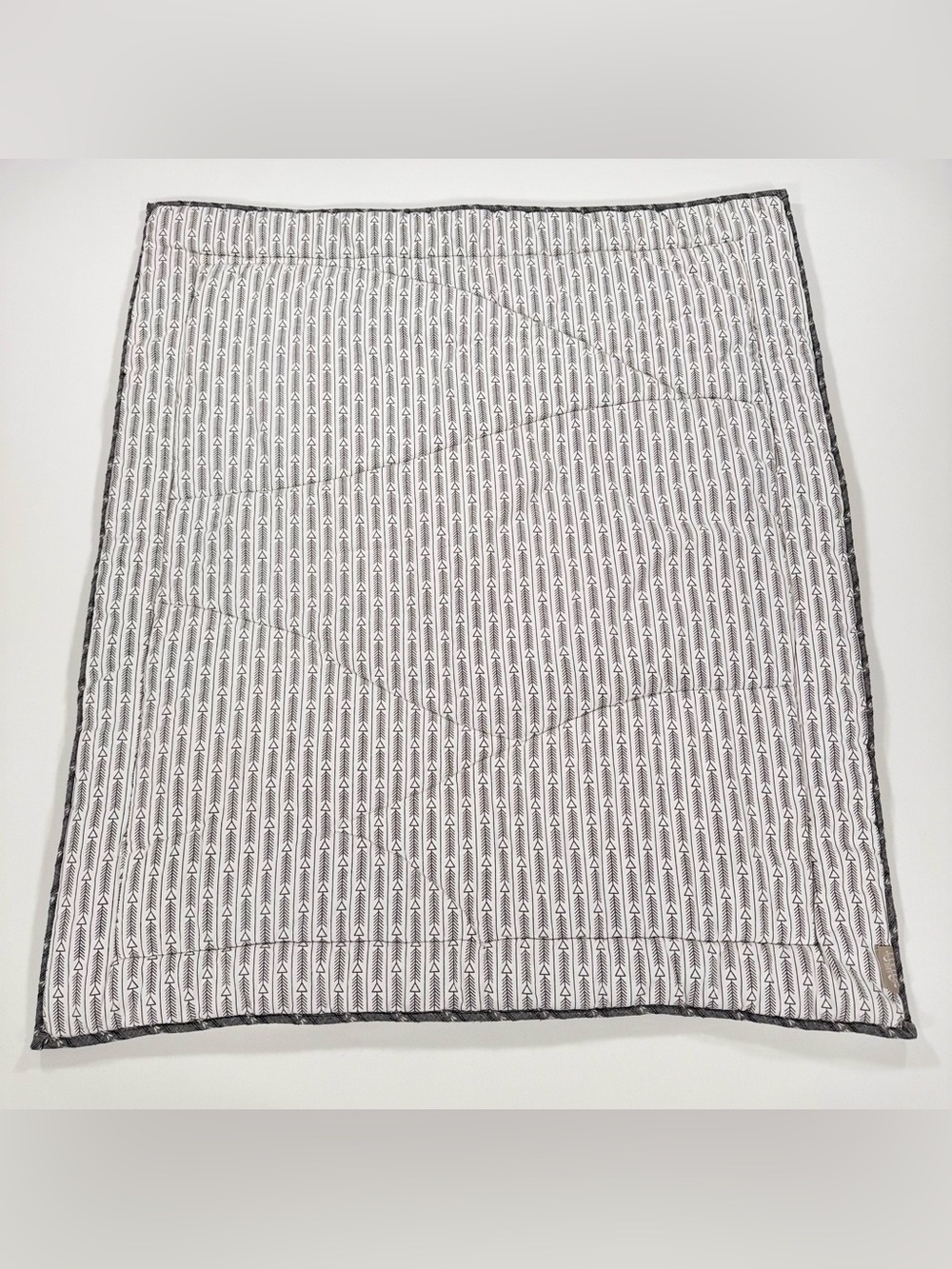 Levtex Baby Bailey Woodland Crib Quilt Blanket Bear Fox Deer Grey White Nursery - Picture 5 of 8